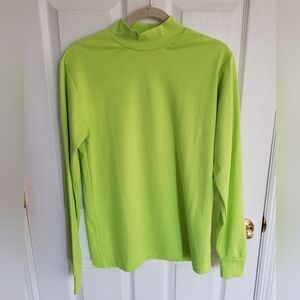 Another Influence Men's Mock Neck Long Sleeve Shirt Green  Size Small